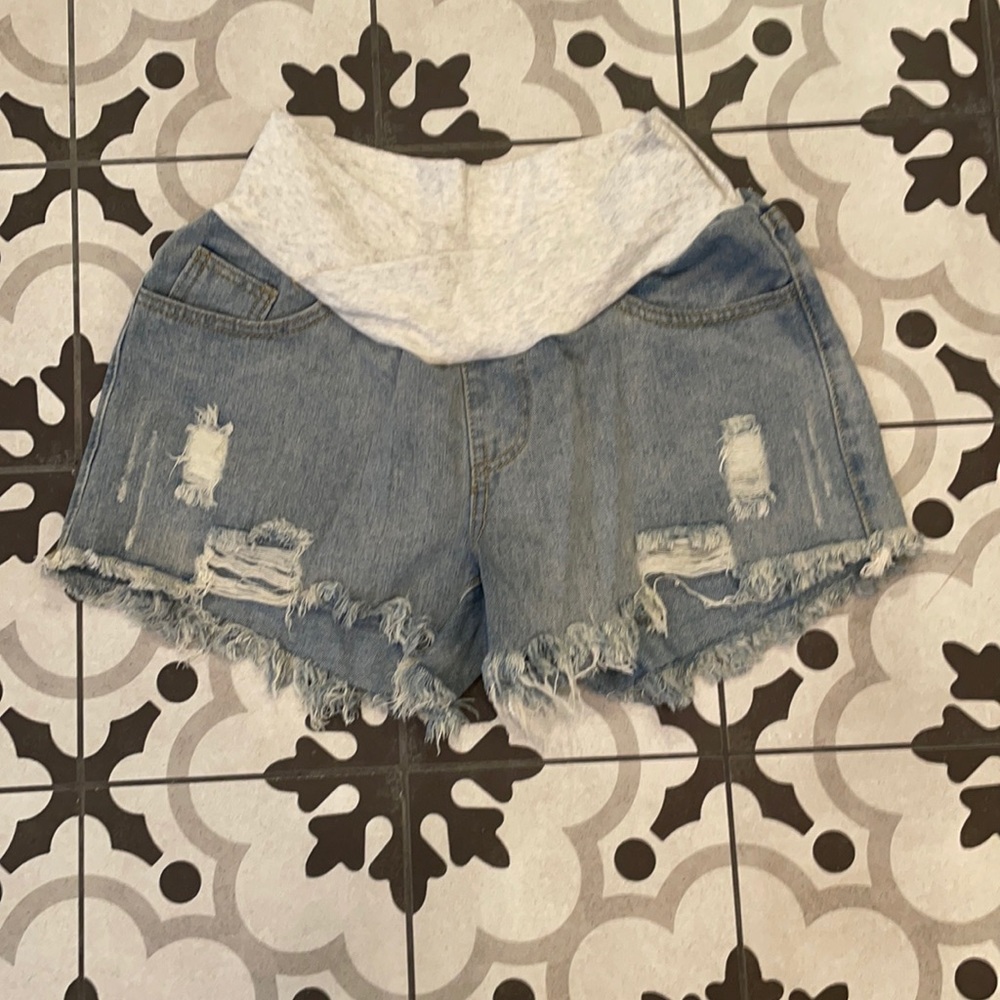Denim Maternity Shorts